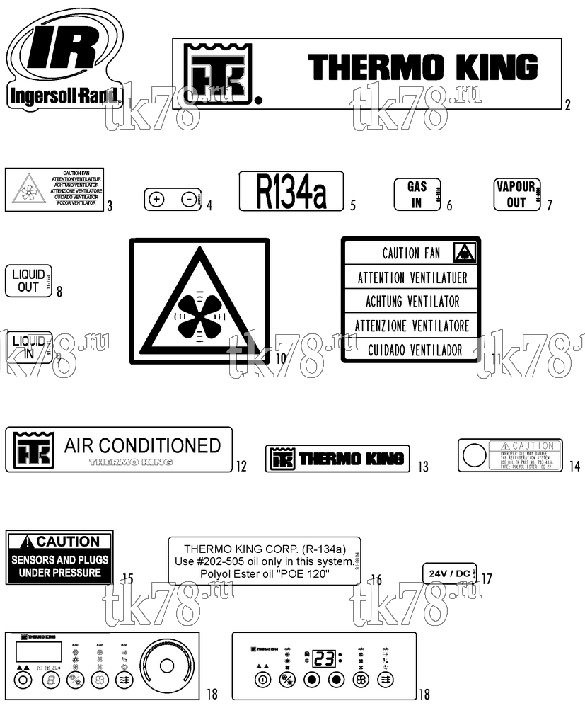 Каталог запчастей для Thermo King  NAMEPLATE