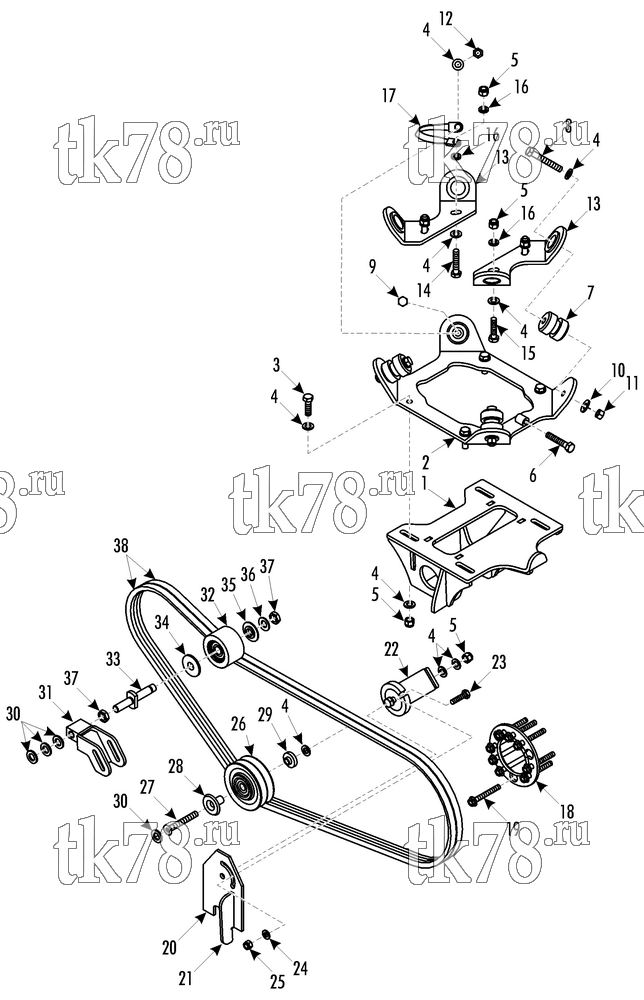 Каталог запчастей для Thermo King Bus Drive Kits DRIVE KIT 700895 - VOLVO B12B/E3/E4, X430
