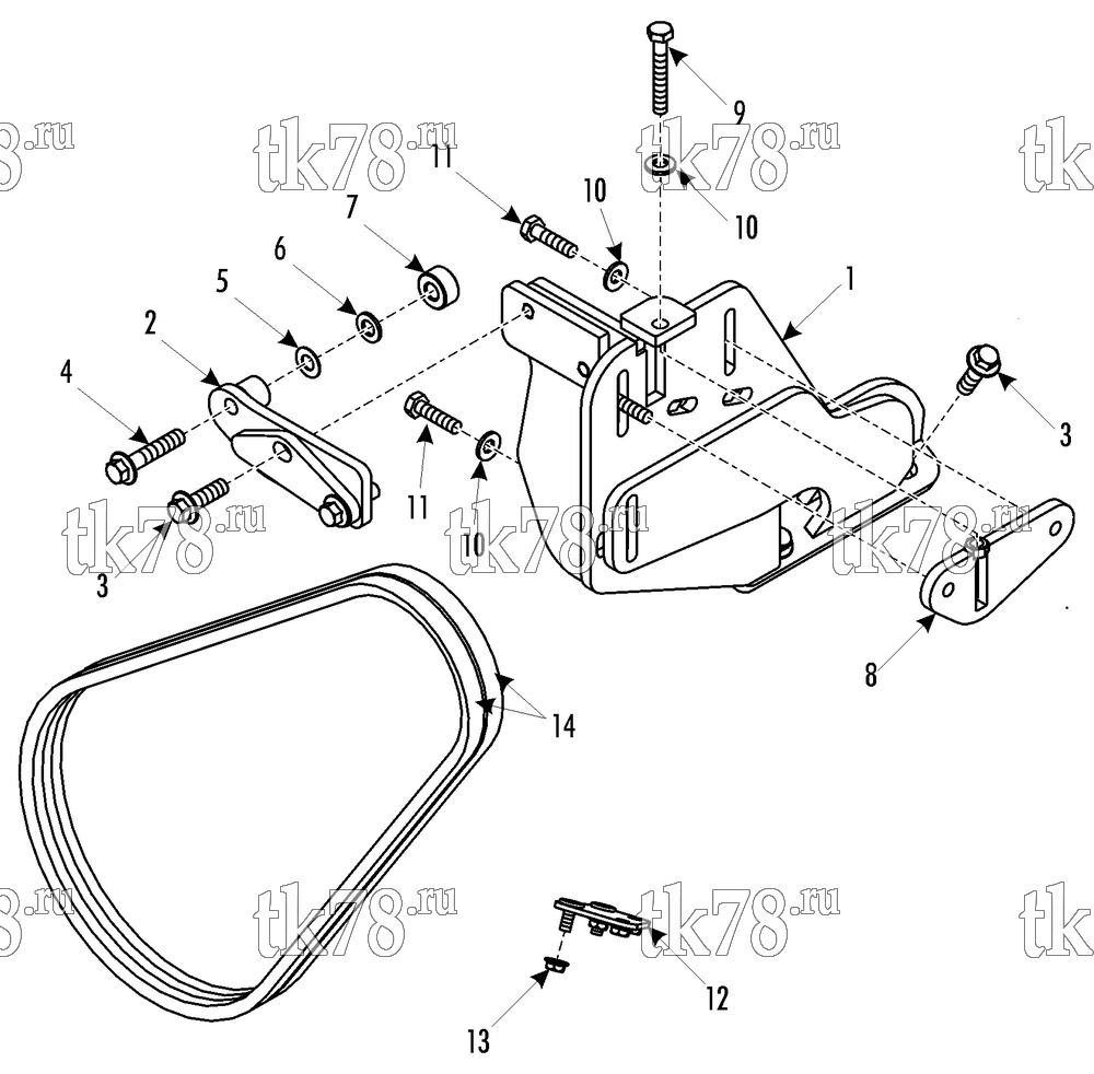 Каталог запчастей для Thermo King Bus Drive Kits DRIVE KIT 700760 - SCANIA L94UB E3 TM31