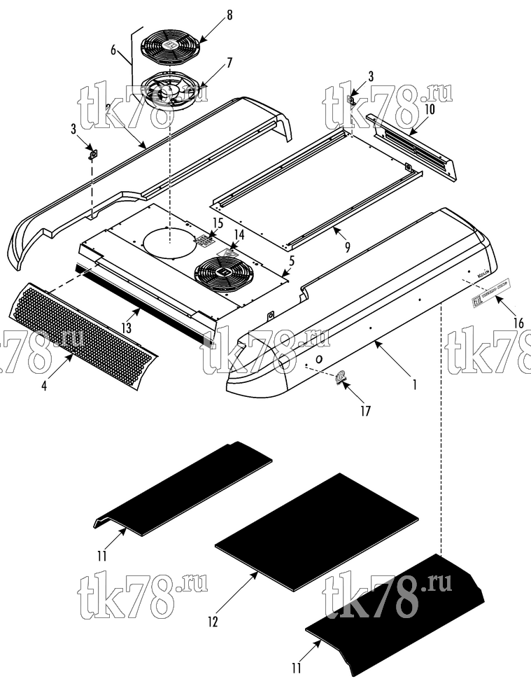 Каталог запчастей для Thermo King SR-500 COVER