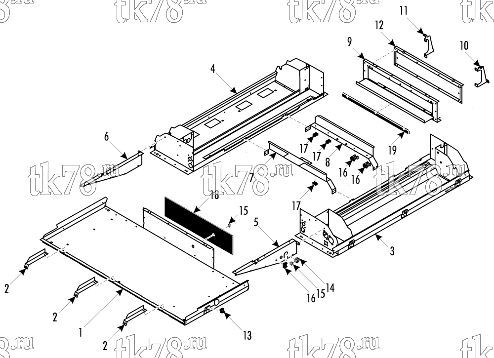 Каталог запчастей для Thermo King SR-500 FRAME & COMPONENTS (NARROW)