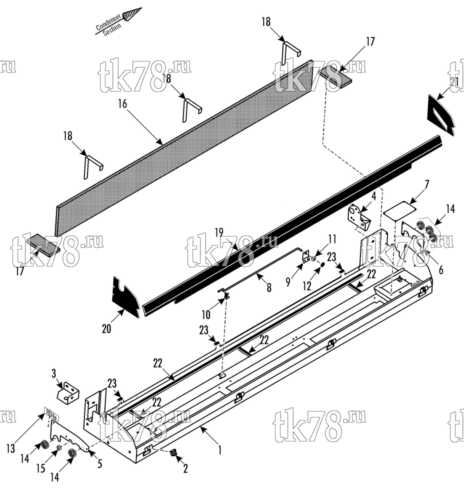 Каталог запчастей для Thermo King ATHENIA S800 Split EVAPORATOR BASE 1