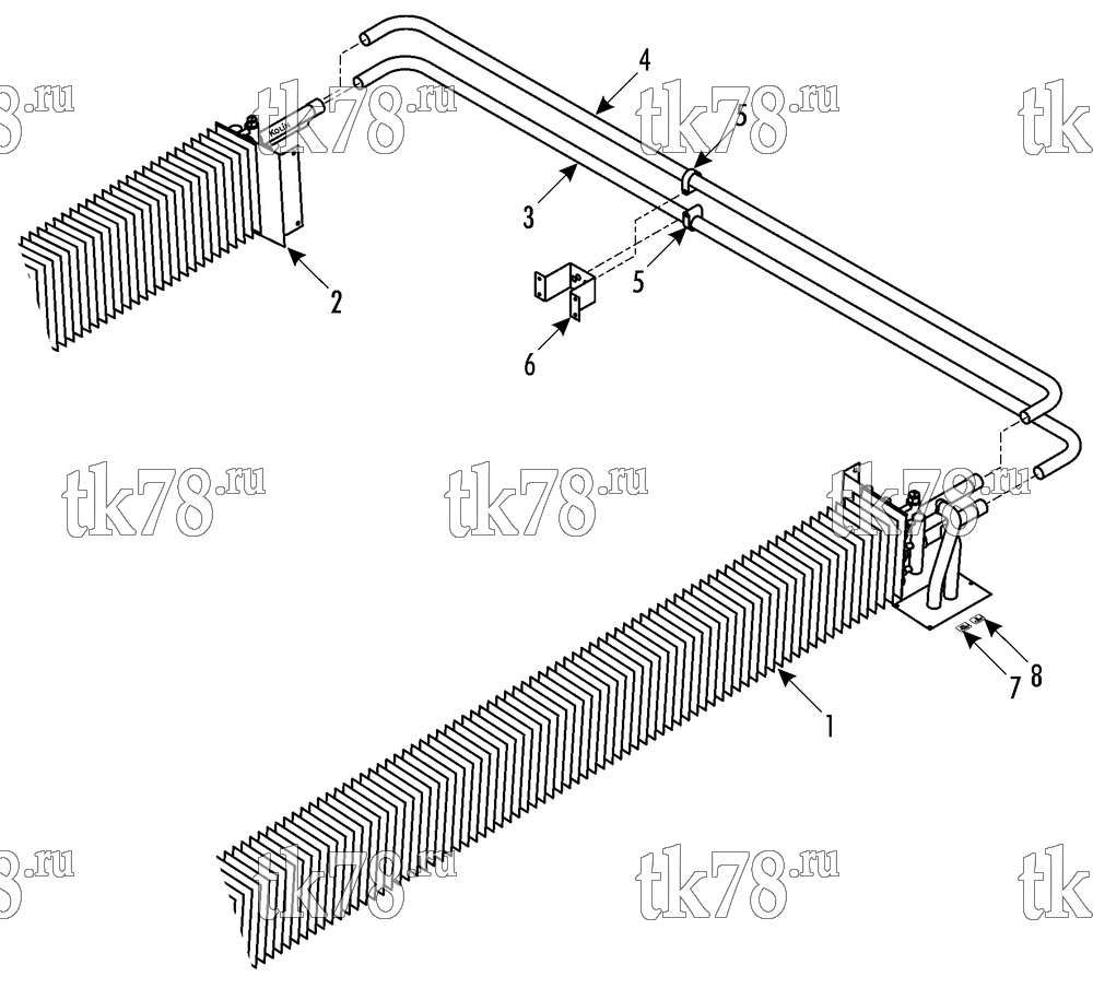 Каталог запчастей для Thermo King ATHENIA S800 Split TUBE HEATING - WIDE