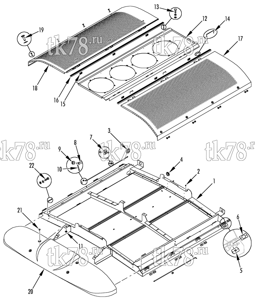 Каталог запчастей для Thermo King KRS CONDENSER STRUCTURAL (007273 & 007274)