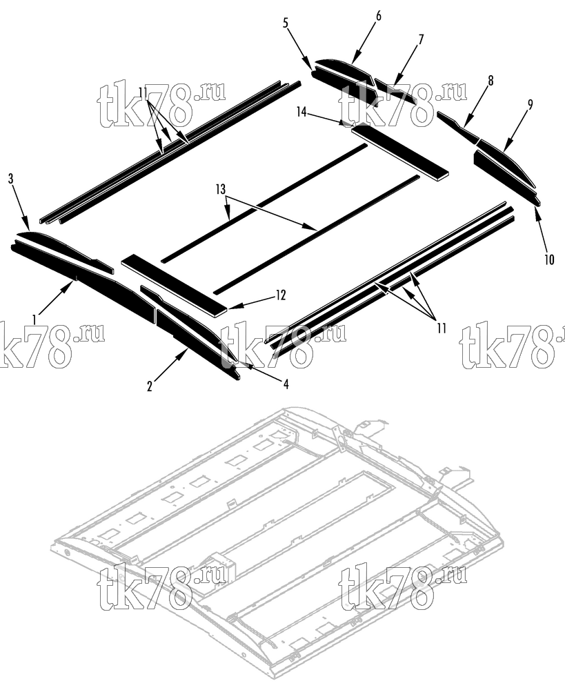 Каталог запчастей для Thermo King KRS EVAPORATOR INSULATION (007269)