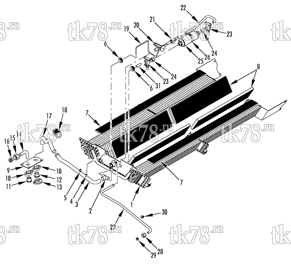 Каталог запчастей для Thermo King KRS EVAPORATOR REFRIGERATION COMPONENTS (007279, KRS 1000 & 1012)