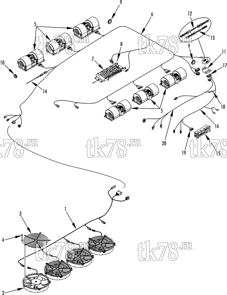 Каталог запчастей для Thermo King KRS ELECTRICAL COMPONENTS (007234)