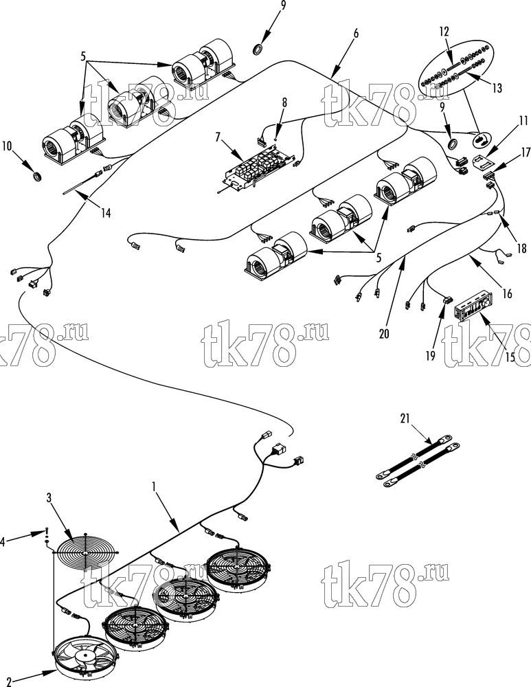 Каталог запчастей для Thermo King KRS ELECTRICAL COMPONENTS (007237)
