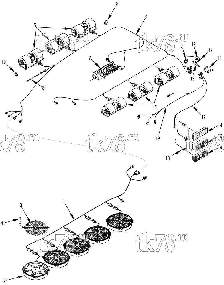 Каталог запчастей для Thermo King KRS Plus ELECTRICAL COMPONENTS (007238/Spal, 007235)