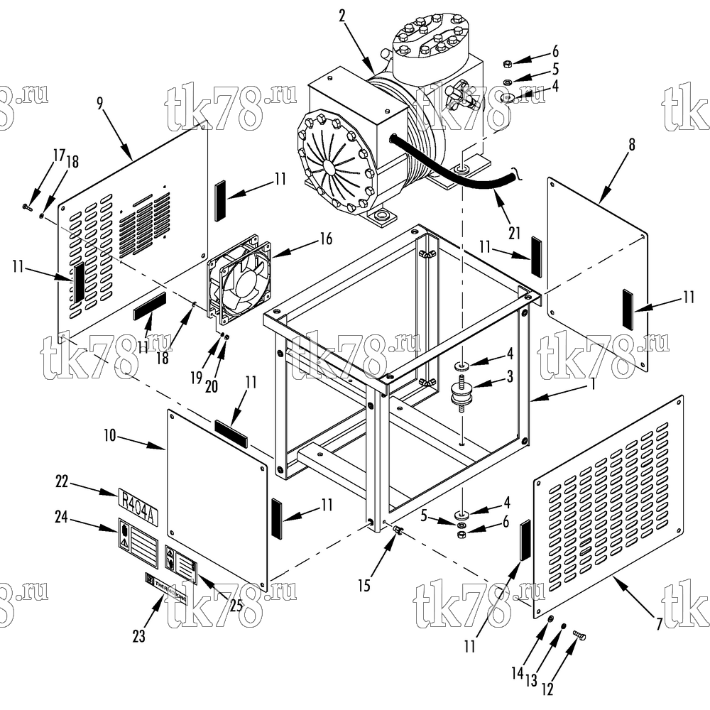 Каталог запчастей для Thermo King KV-300 & KV-300 MAX POWER UNIT ASSEMBLY (700412 & 700413)