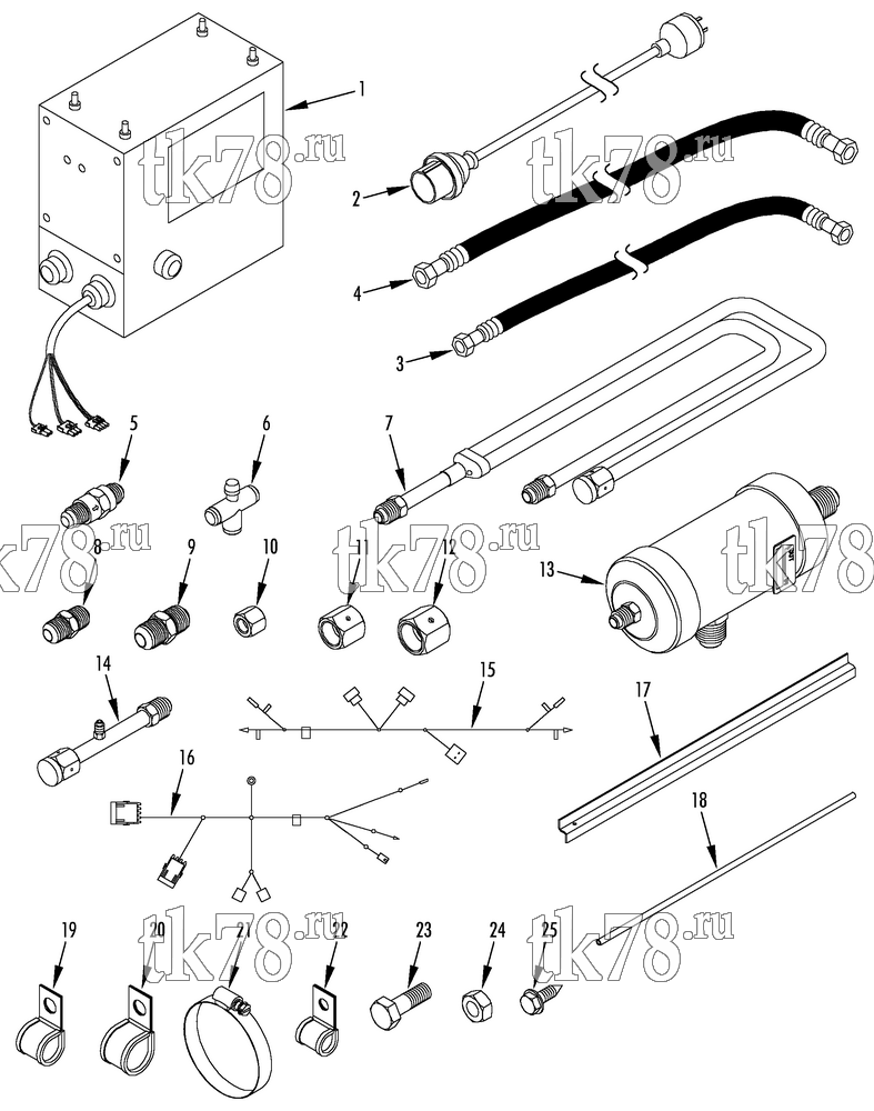 Каталог запчастей для Thermo King KV-300 & KV-300 MAX MOUNTING COMPONENTS STANDBY KIT (700412 & 700413)
