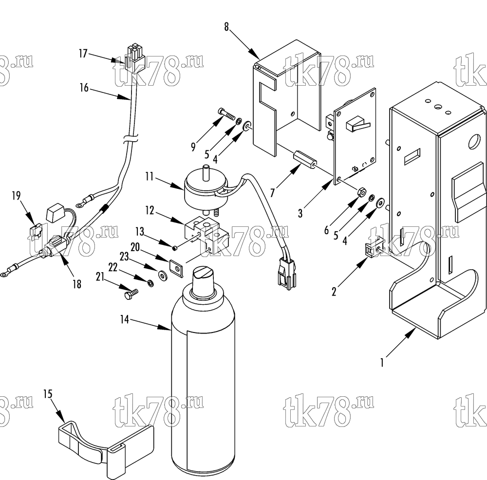 Каталог запчастей для Thermo King Accessories & Options ENVIROFRESH UNIVERSAL ROOFMOUNT KIT (700658)