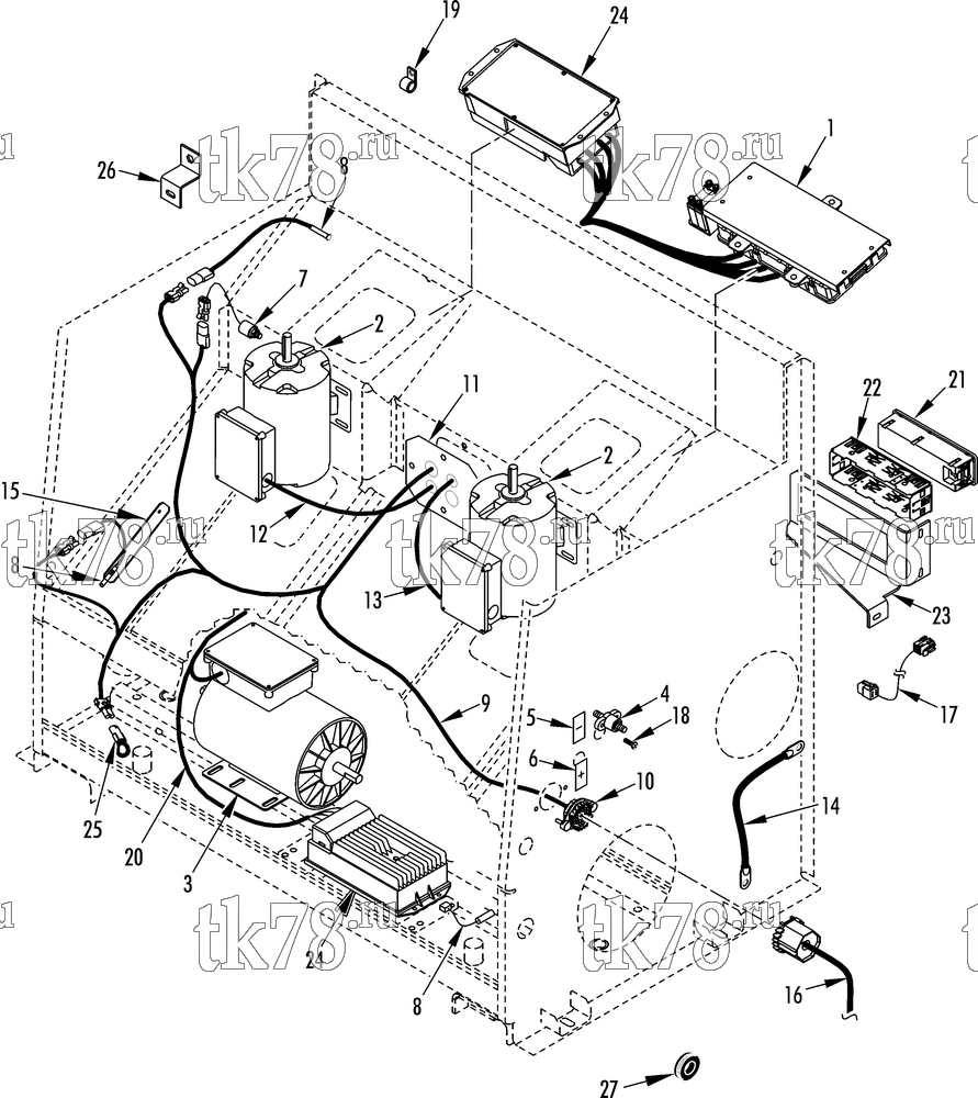 Каталог запчастей для Thermo King T1-M165 ELECTRICAL COMPONENTS