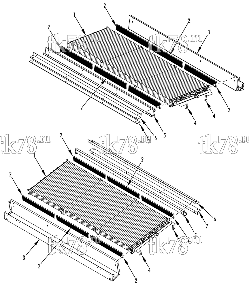 Каталог запчастей для Thermo King D5-M7 CONDENSER MOUNTING COMPONENTS
