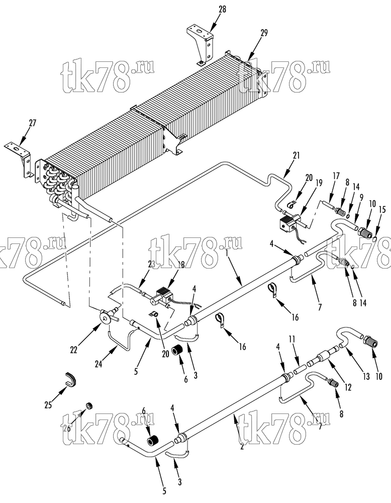 Каталог запчастей для Thermo King KV-300 & KV-300 MAX EVAPORATOR REFRIGERATION COMPONENTS (KV-300 MAX)