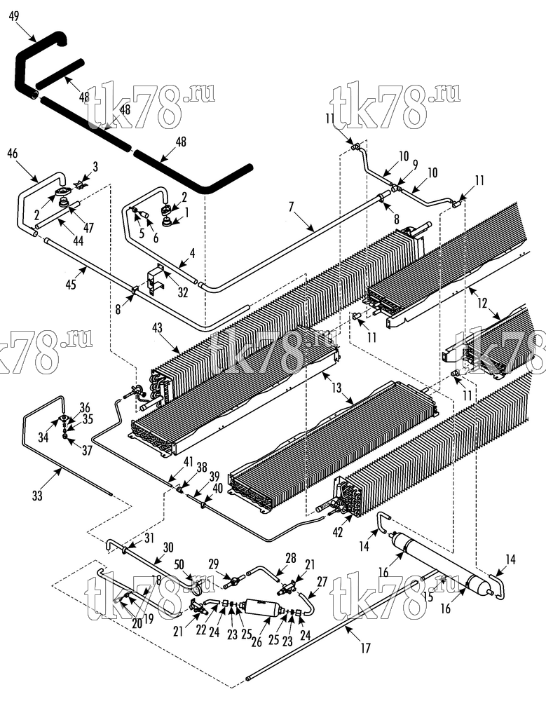 Каталог запчастей для Thermo King ATHENIA S950 N 1004 WABCO CAN MAN CITY BUS TUBE COOLING