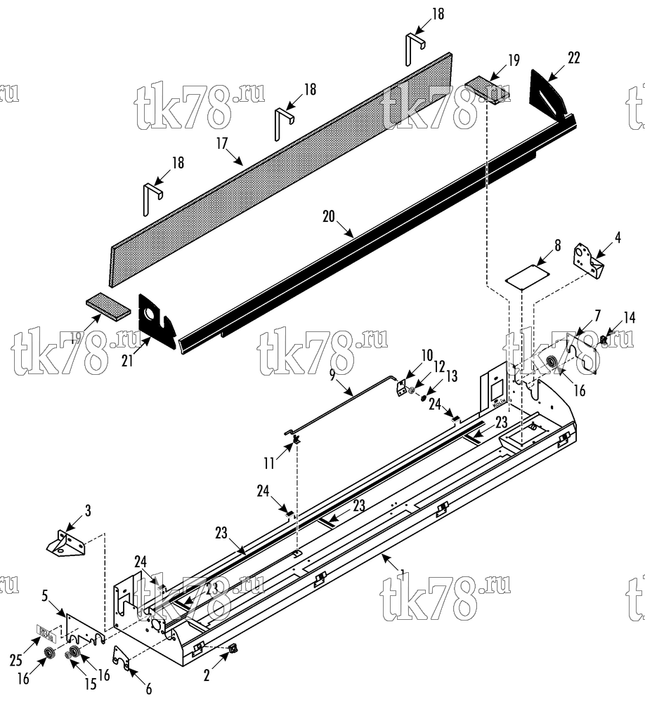 Каталог запчастей для Thermo King  EVAPORATOR BASE 1