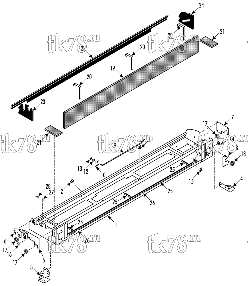 Каталог запчастей для Thermo King  EVAPORATOR BASE 2