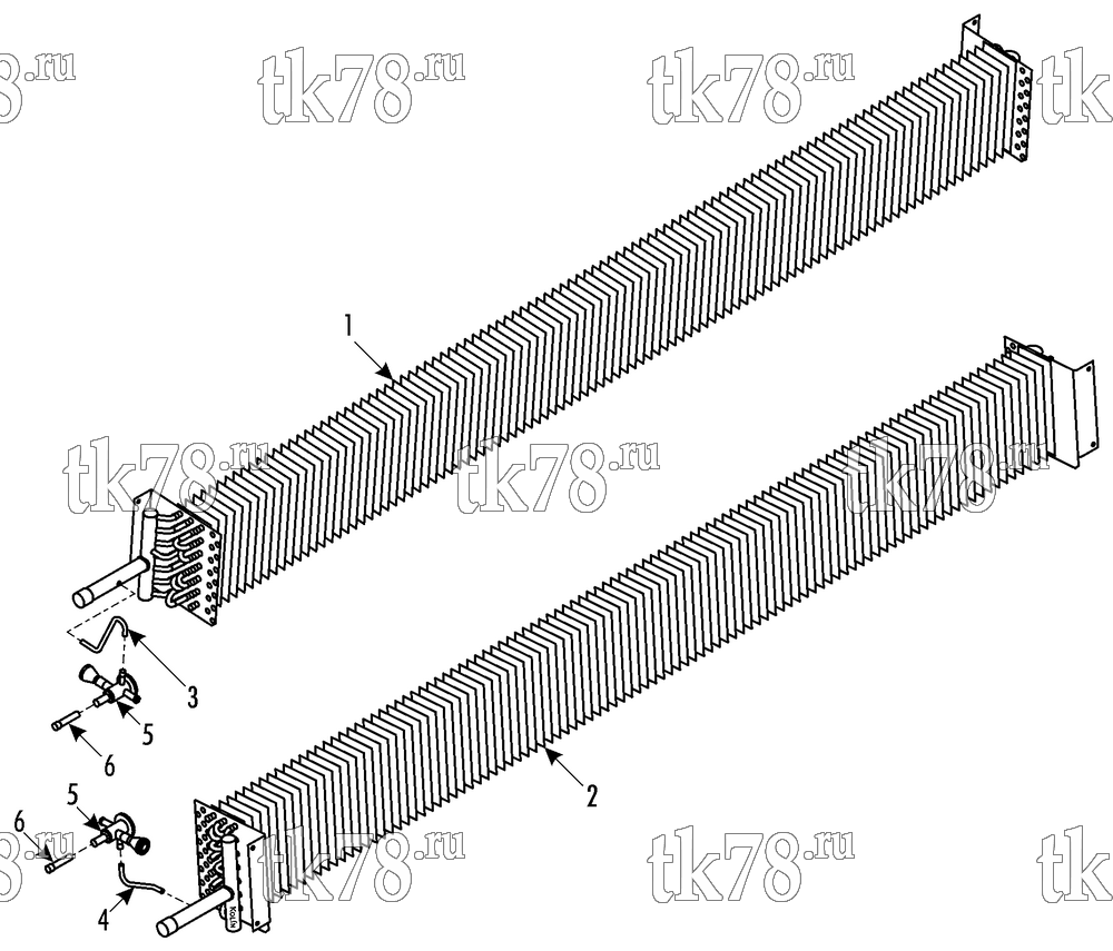 Каталог запчастей для Thermo King  EVAPORATOR COIL - CURBSIDE & ROADSIDE