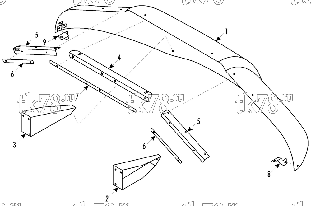 Каталог запчастей для Thermo King LRV-10T TTC ENDCAP BACK