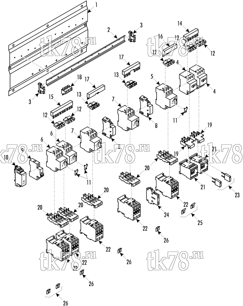 Каталог запчастей для Thermo King LRV-10T TTC CONTACTOR & CIRCUIT BREAKER GROUP