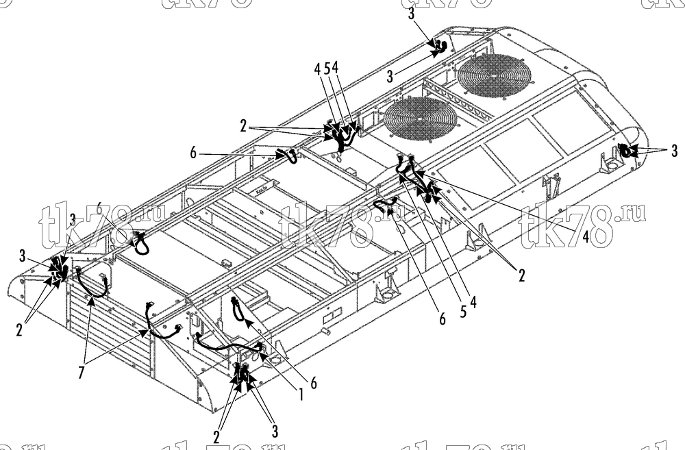 Каталог запчастей для Thermo King LRV-10T BOS GROUNDING GROUP