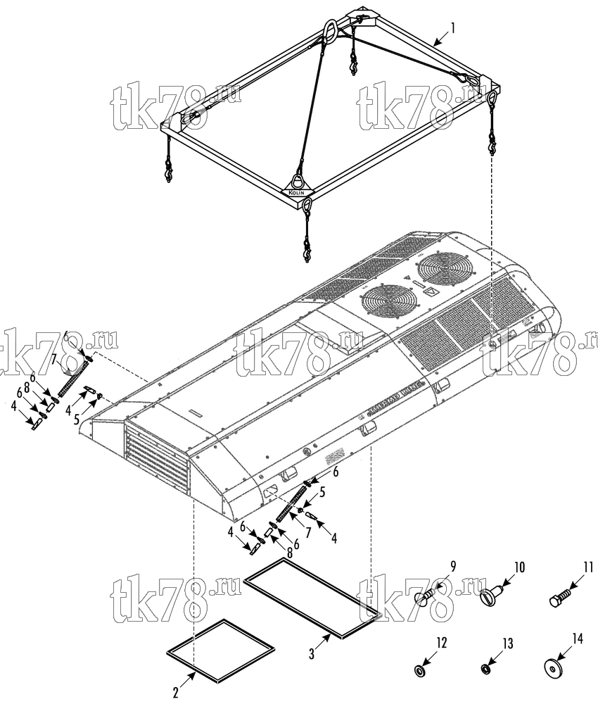 Каталог запчастей для Thermo King LRV-10T TTC UNIT MOUNTING