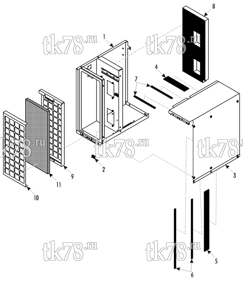 Каталог запчастей для Thermo King LRV-10T TTC FRAME & COVERS (FRONT BOX)