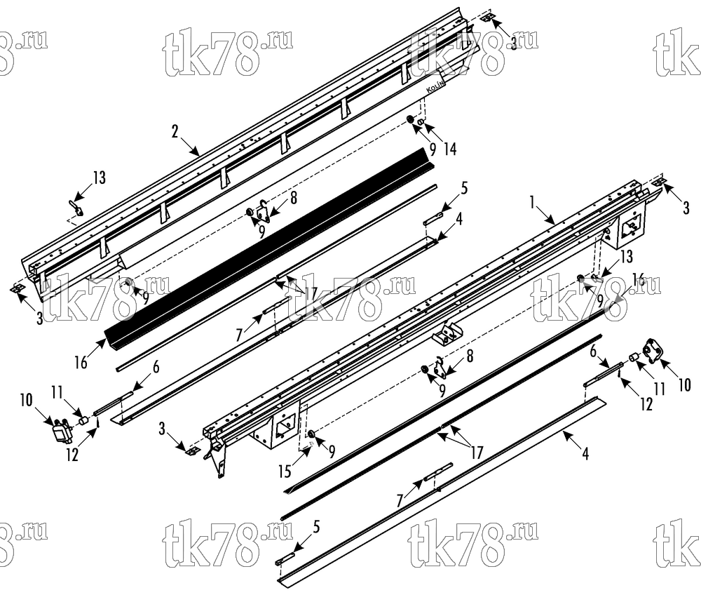 Каталог запчастей для Thermo King ATHENIA E800 for HESS AIR INTAKE - NARROW w/ FA DAMPER (007372)