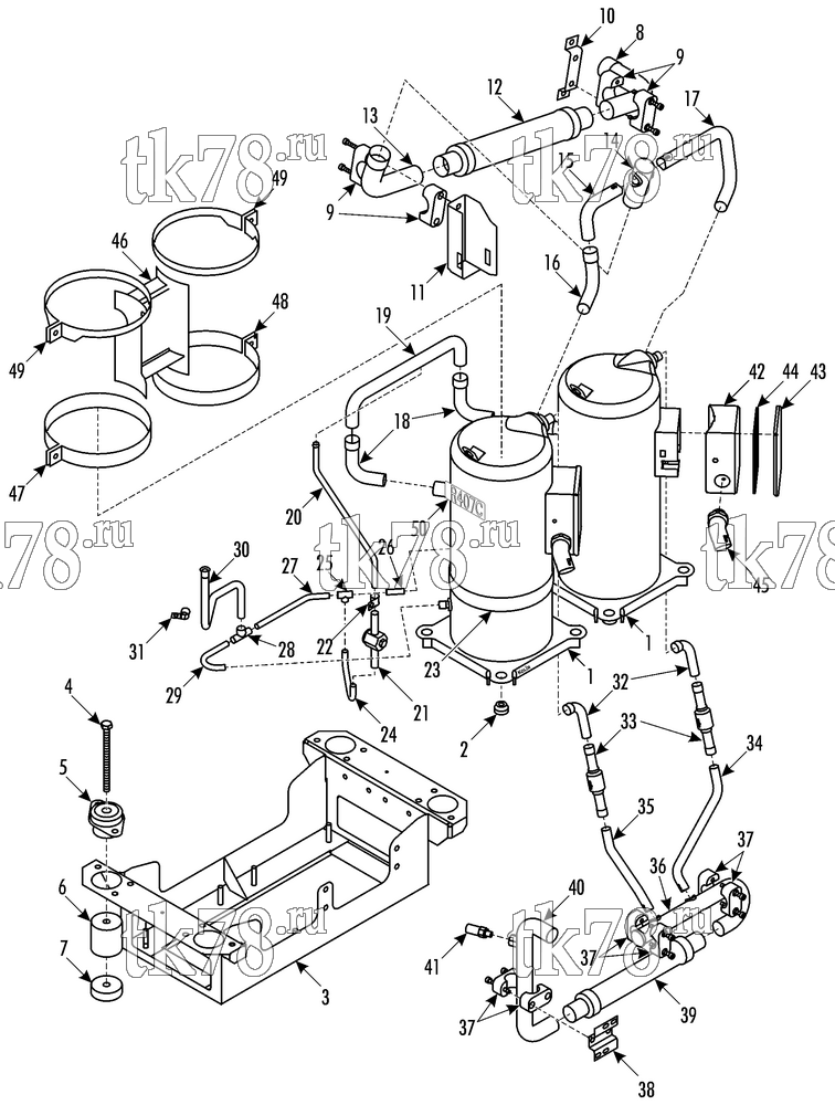 Каталог запчастей для Thermo King  COMPRESSOR SECTION