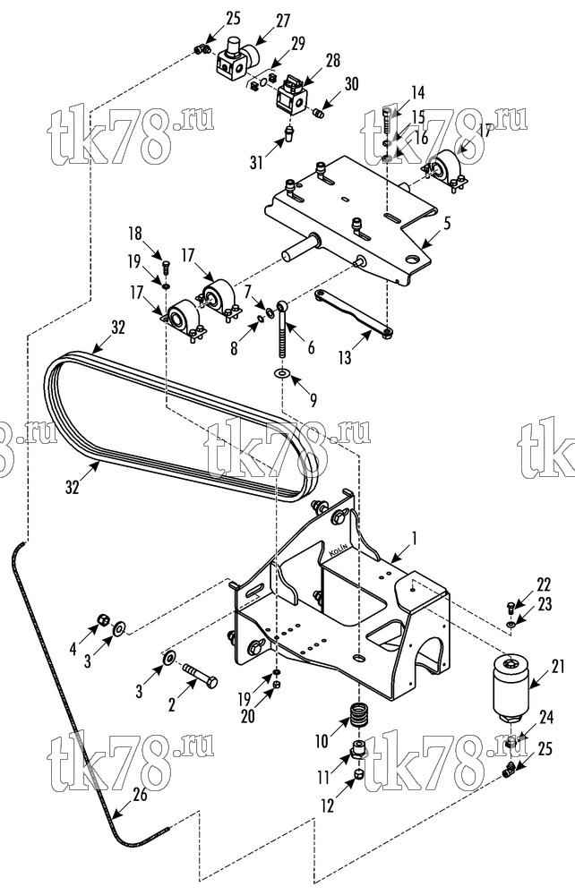 Каталог запчастей для Thermo King Bus Drive Kits DRIVE KIT 700655 - KAROSA ARWAY, X430
