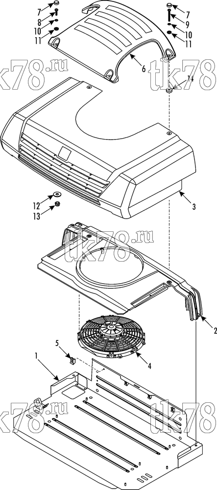 Каталог запчастей для Thermo King B-100 CONDENSER COMPONENTS