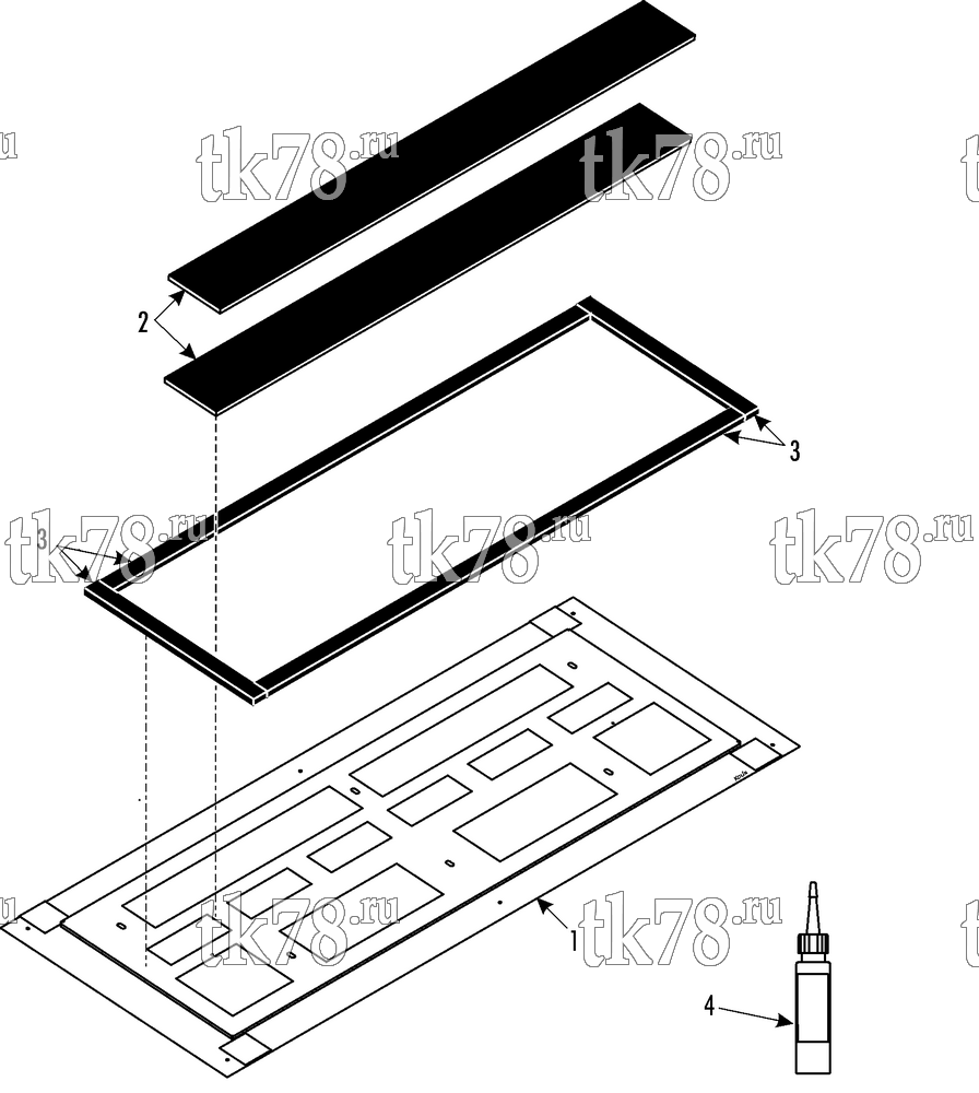 Каталог запчастей для Thermo King System SB200 Berkhof w/ATHENIA S500 N 1004 ADAPTATION FRAME (700353)
