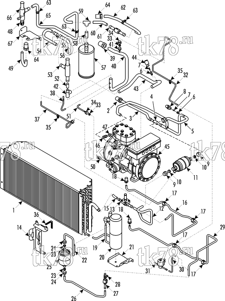 Каталог запчастей для Thermo King  REFRIGERATION GROUP (V-500 50 1ph, before 5/09)