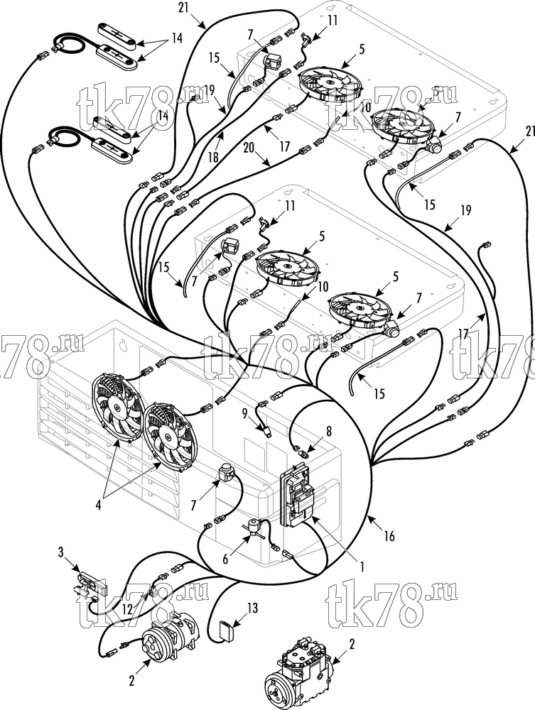 Каталог запчастей для Thermo King  ELECTRICAL COMPONENTS (V-500 10/30)