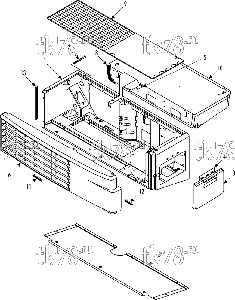 Каталог запчастей для Thermo King V-500 AC 10, 20 DSR FRAME GROUP
