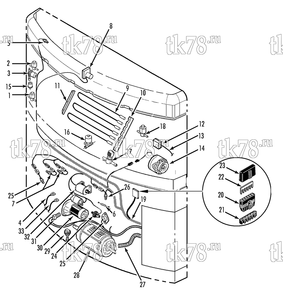 Каталог запчастей для Thermo King  ELECTRICAL COMPONENTS (SPECTRUM SL 50)