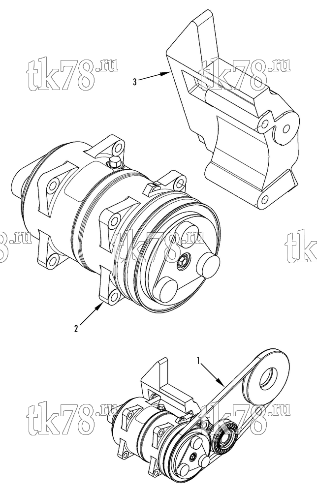 Каталог запчастей для Thermo King  DRIVE KIT (Mercedes Vito N63, 12140444)