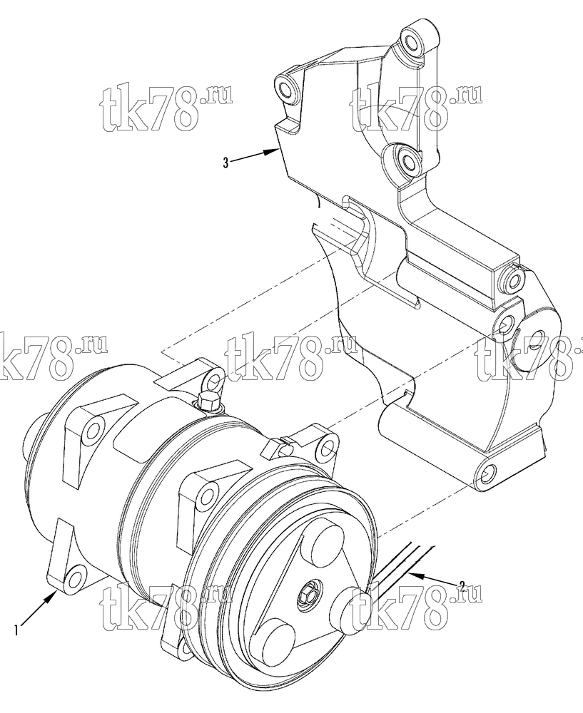 Каталог запчастей для Thermo King  DRIVE KIT (Mercedes Sprinter 4 cyl, 12140452)