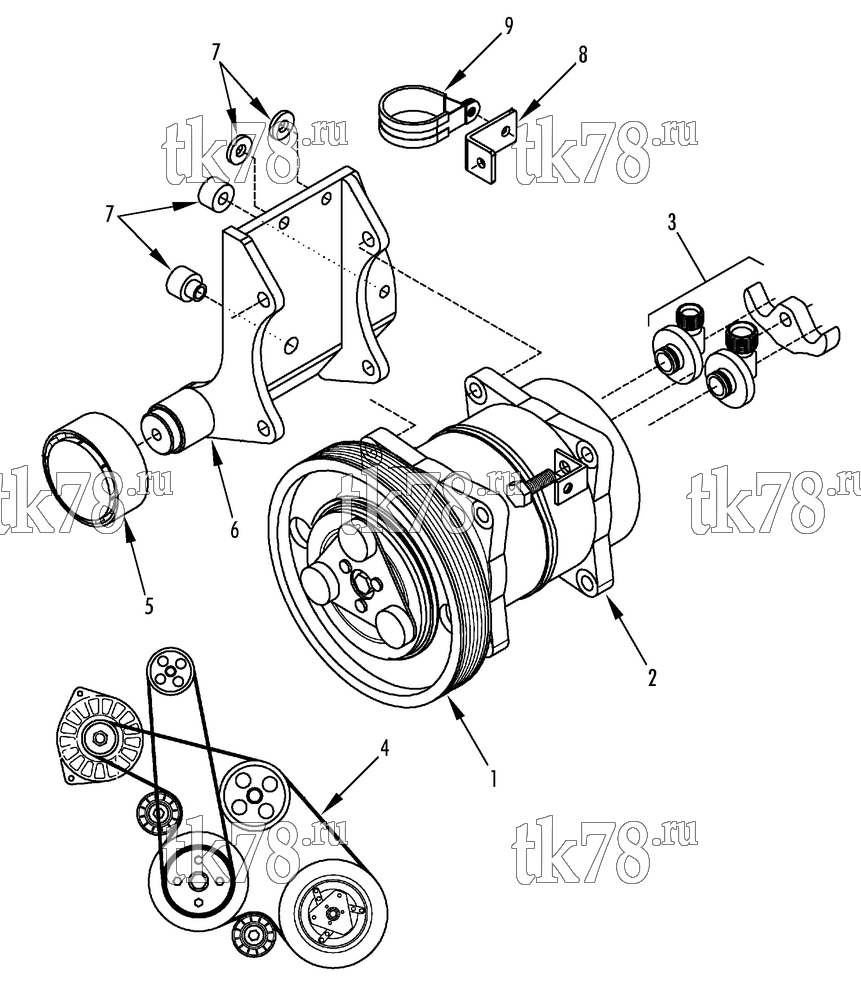 Каталог запчастей для Thermo King  DRIVE KIT (Fiat doblo 1.3 JTD, 12140453)