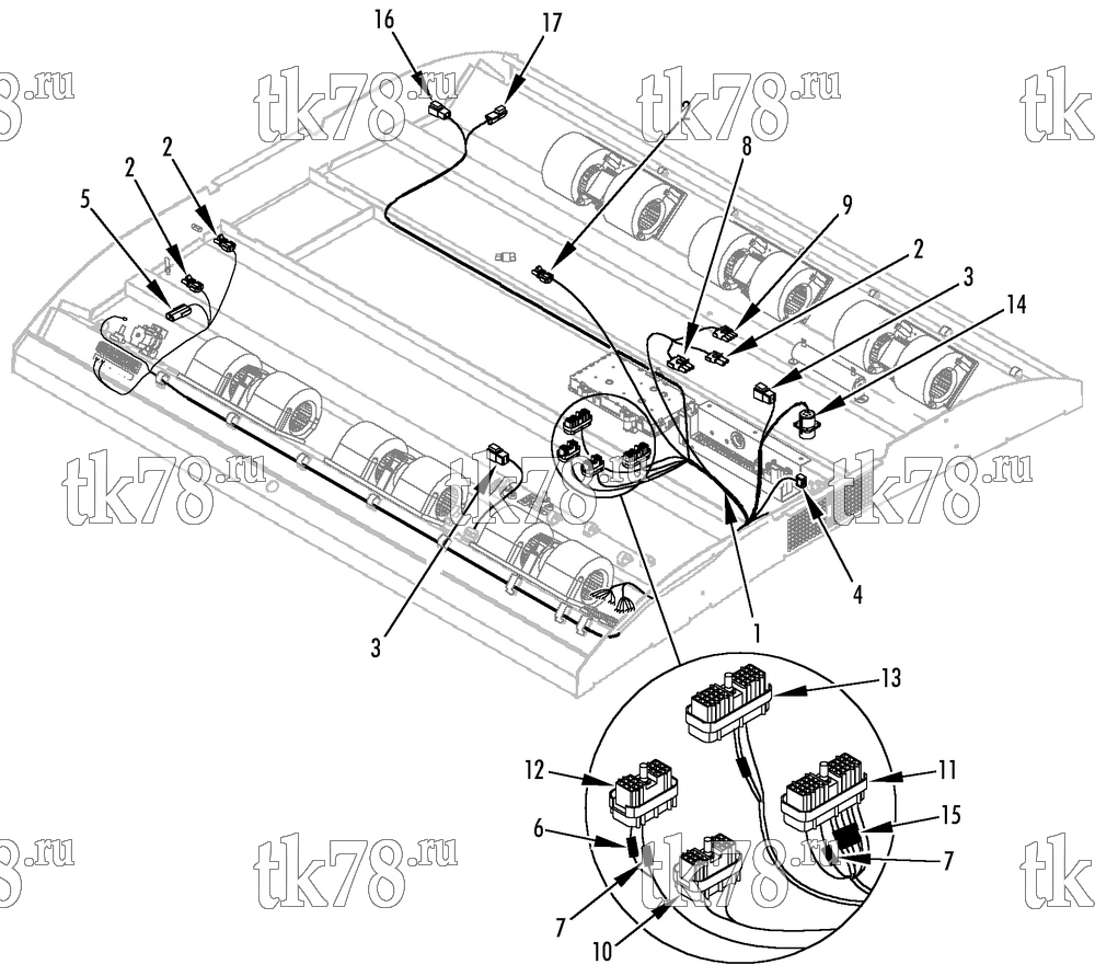 Каталог запчастей для Thermo King LRT-SP 5M (900379) MAIN HARNESS - IntelligAIRE II