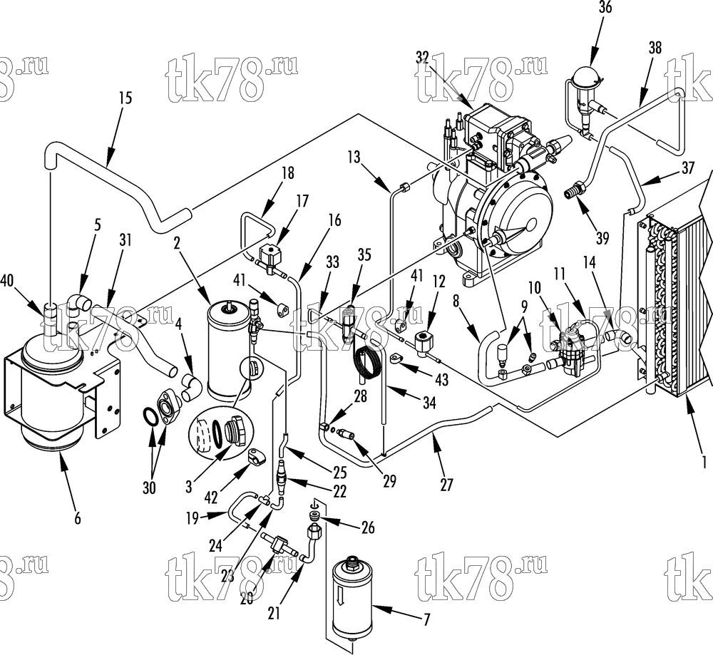 Каталог запчастей для Thermo King  CONDENSER REFRIGERATION COMPONENTS