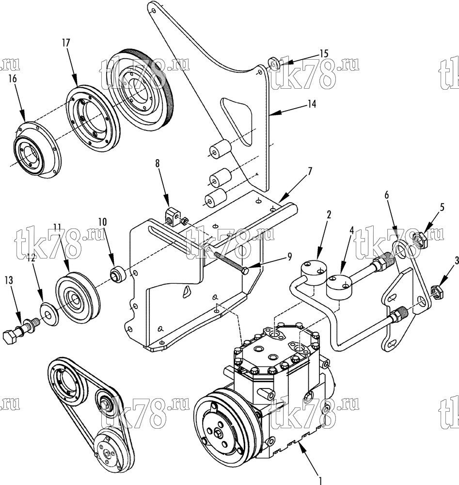 Каталог запчастей для Thermo King  DRIVE KIT (MAN TG-L, 12140828)