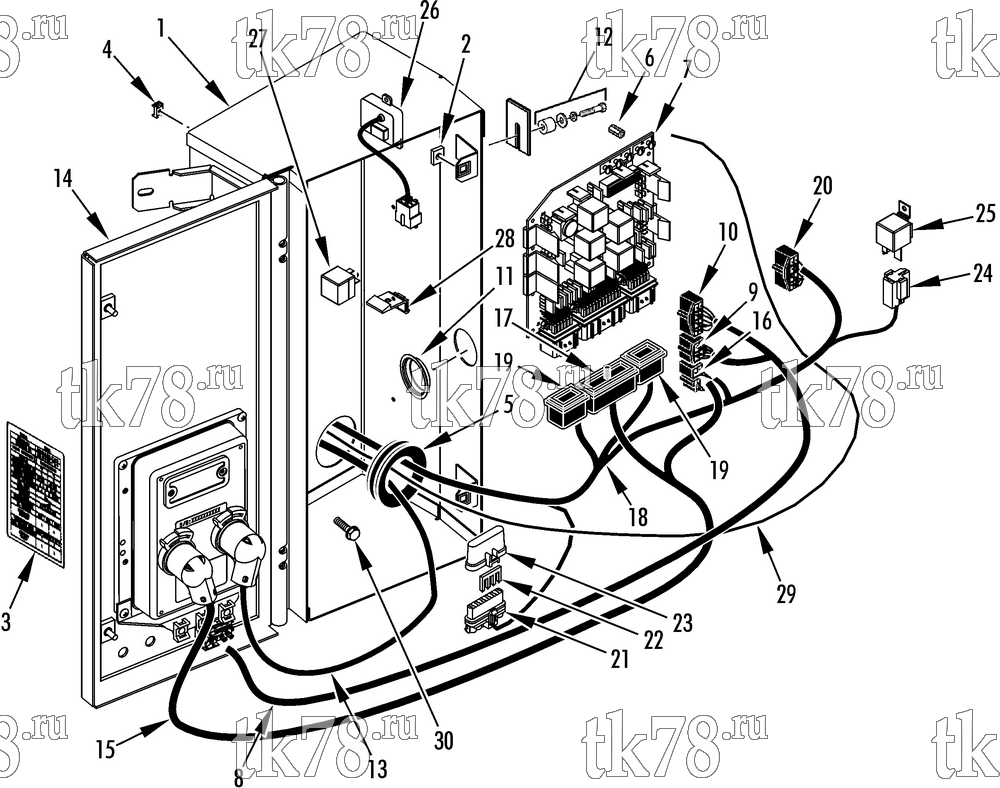 Каталог запчастей для Thermo King SB-200TG CONTROL BOX ASSEMBLY