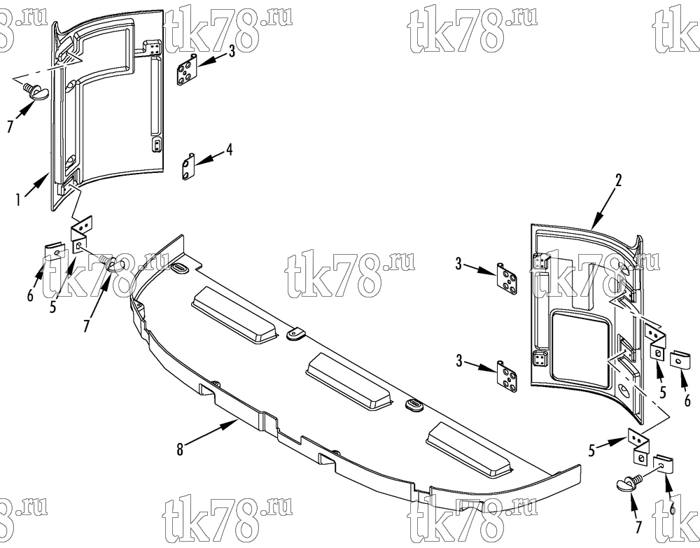 Каталог запчастей для Thermo King SB-200TG PAN & LOWER PANELS