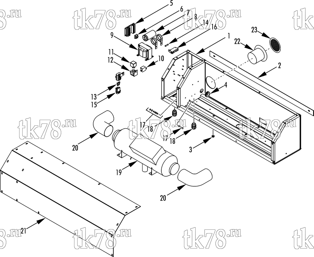 Каталог запчастей для Thermo King E-Series Cargo Heater E-28 CARGO HEATER