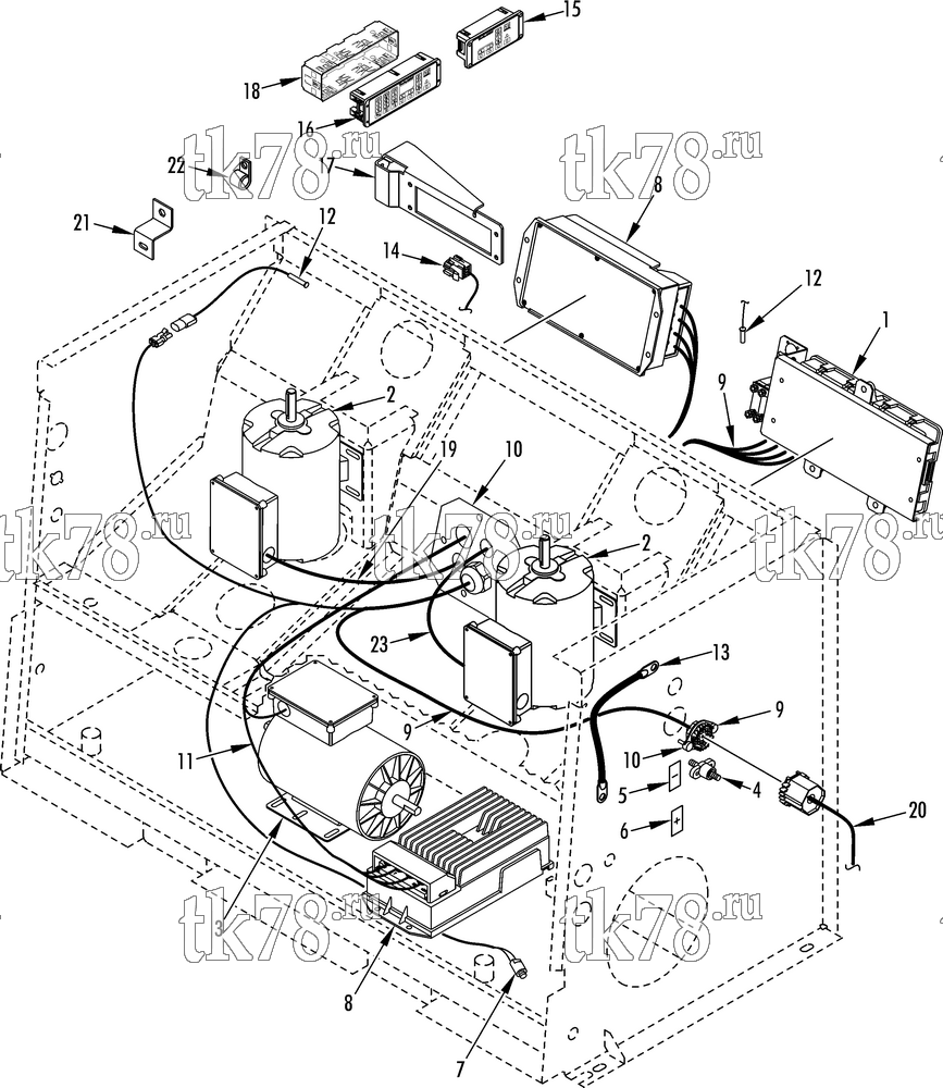 Каталог запчастей для Thermo King T11-M167 ELECTRICAL COMPONENTS