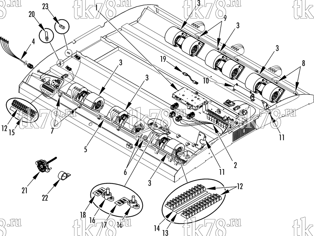 Каталог запчастей для Thermo King LRT-HP 1004 M7 11M (900274) ELECTRICAL COMPONENTS