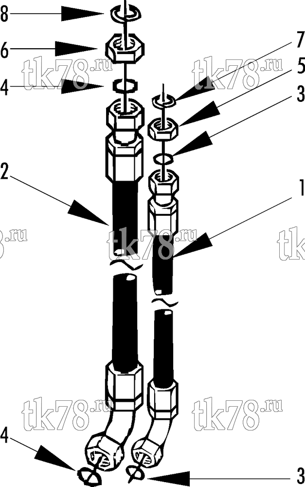Каталог запчастей для Thermo King LRT-SP (900751) COMPRESSOR HOSE CONNECTIONS
