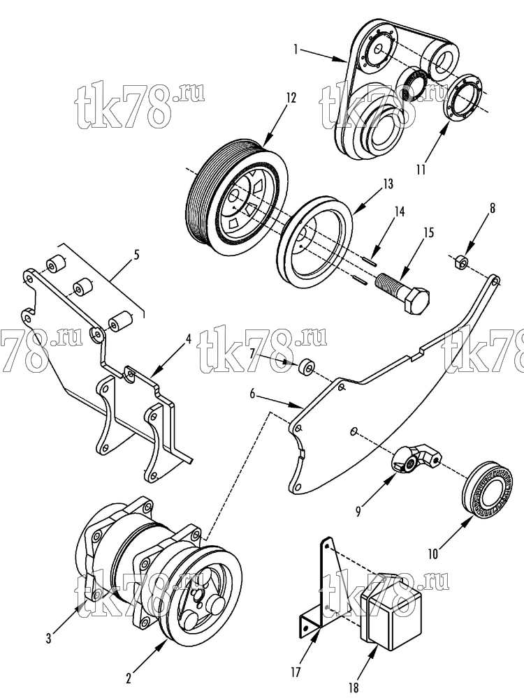 Каталог запчастей для Thermo King  DRIVE KIT (Iveco Daily 3.0 740001)